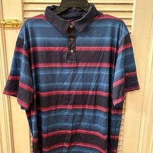 Hogan Blue and Red Striped Polo Shirt